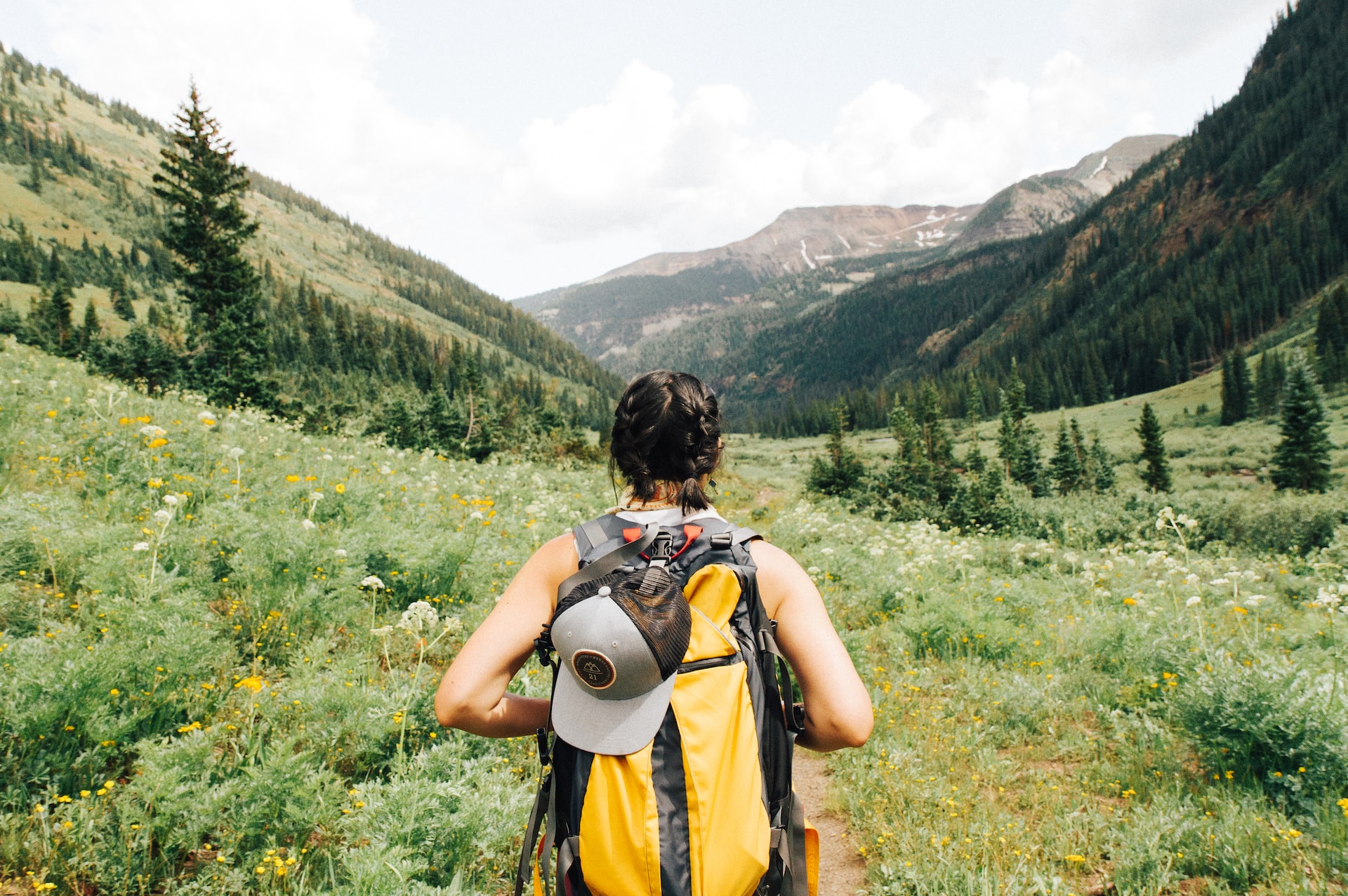 Woman hiking in nature